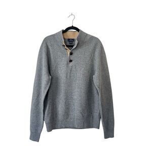 Brooks Brothers Gray Lambswool  Shawl Collar Sweater Men’s Size Large